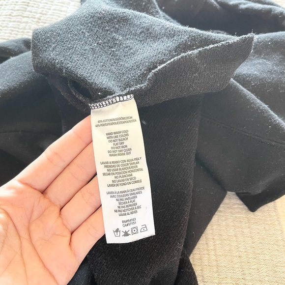 Calvin Klein Jeans Womens Black Crop Rhinestone Hoodie Size M - Picture 7 of 13